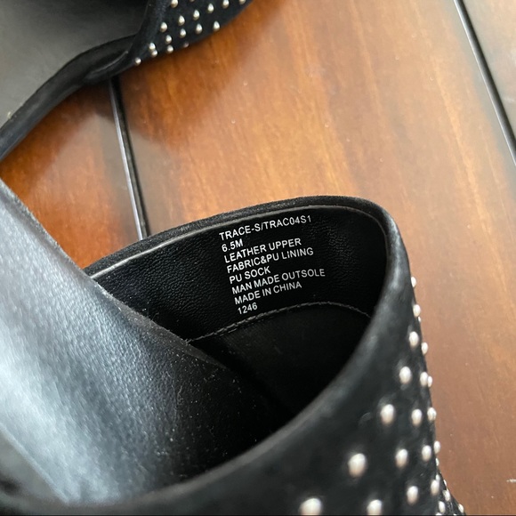 Steve Madden Black Studded Mules - Picture 3 of 5